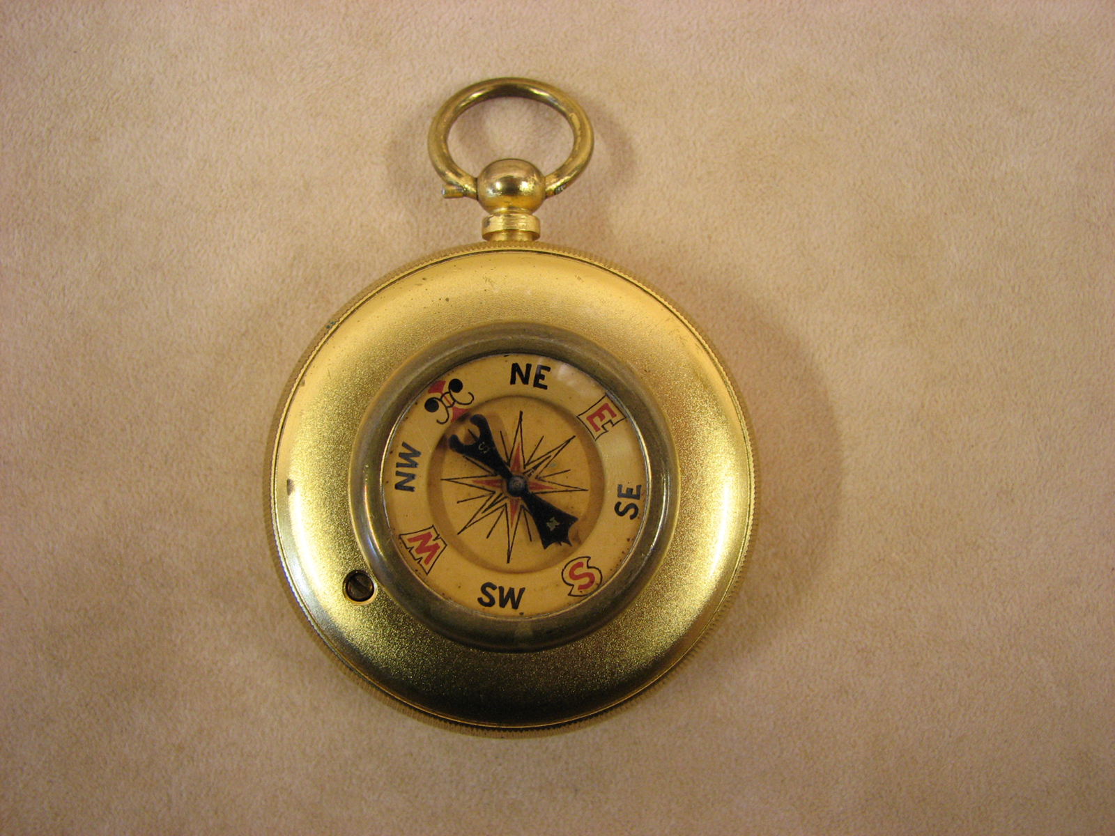 Victorian pocket barometer and compass compendium with Improved Scale dial